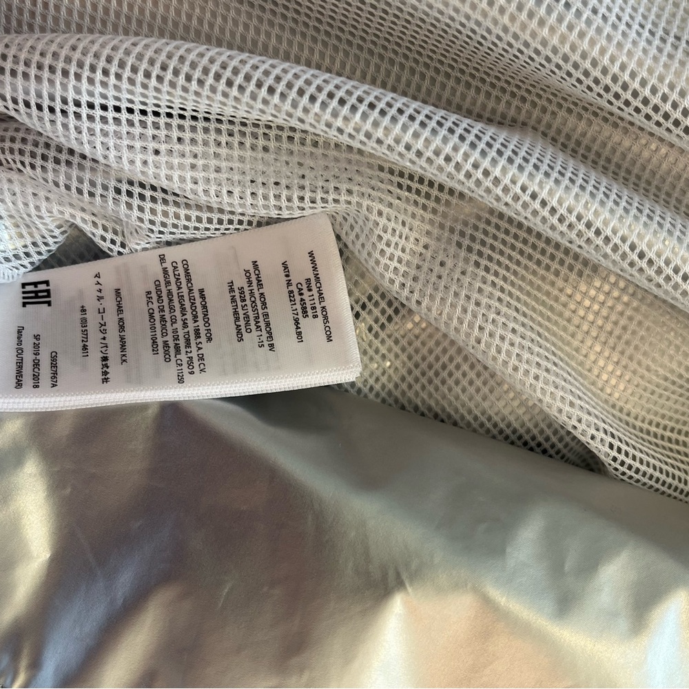 Michael Kors Lightweight Hooded Jacket Large White - Picture 8 of 9